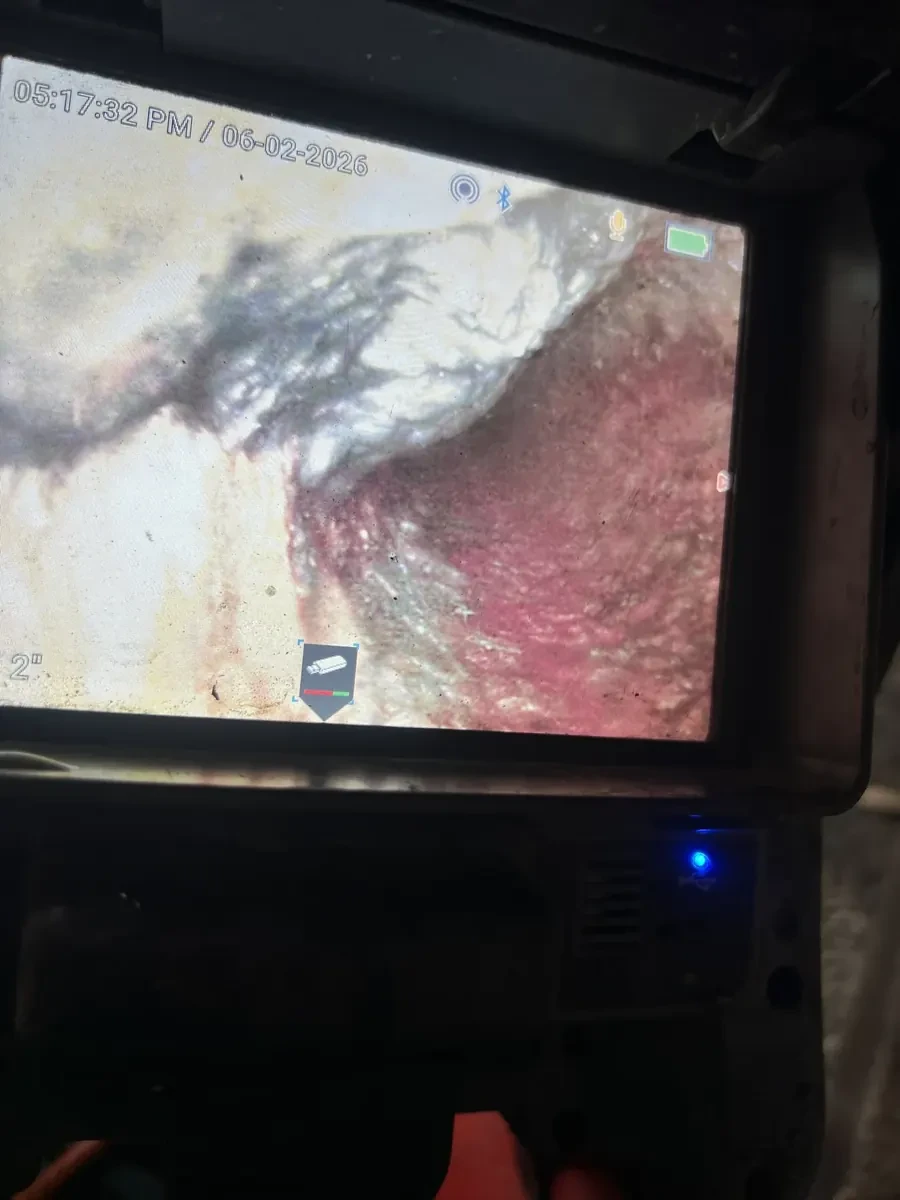 Sewer camera inspection on Gilmer Road in Longview, Texas