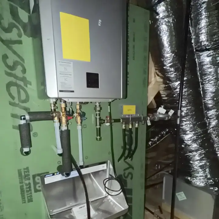 Water heater installation with ductwork in East Texas home