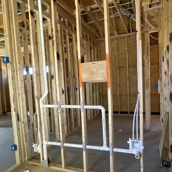 New construction rough-in plumbing in Tyler Texas