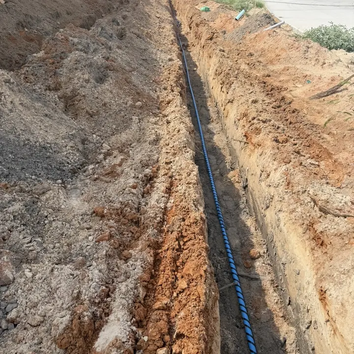 Sewer line installation trench work in Tyler TX