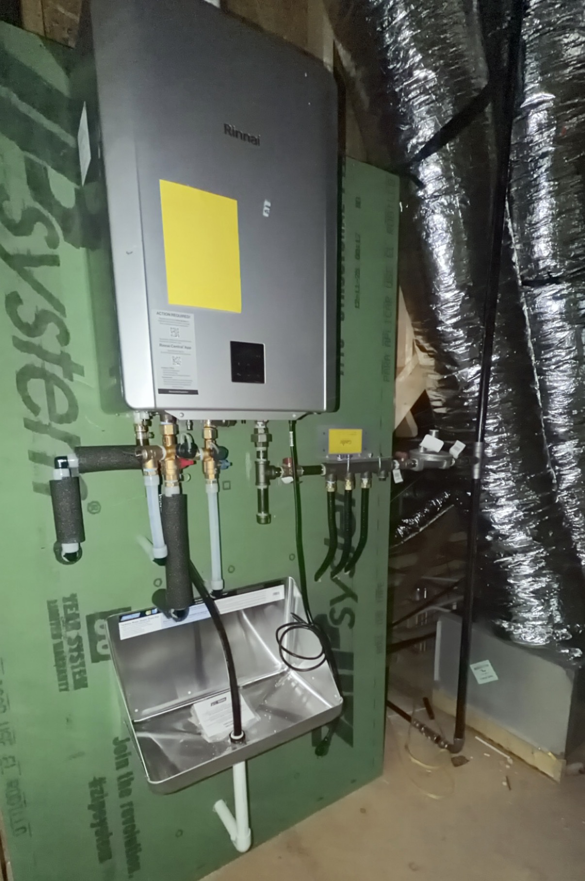Water heater installation with ductwork in East Texas home